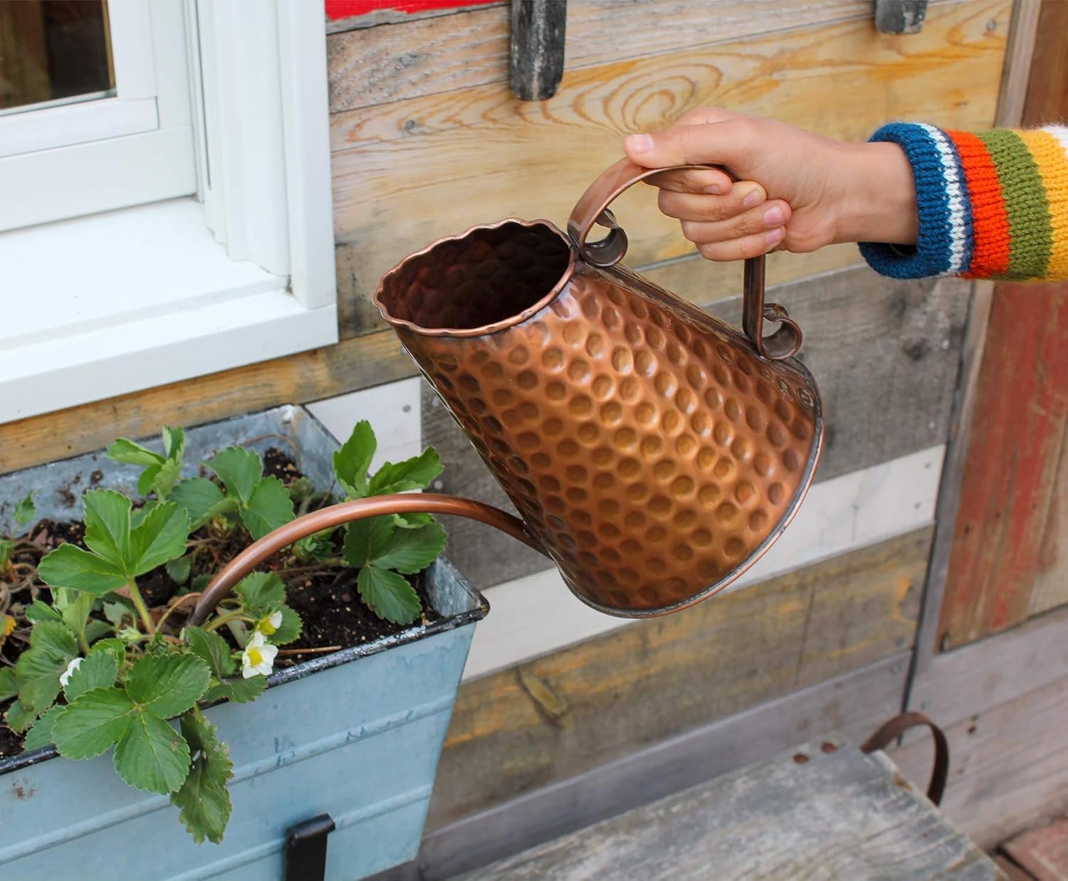 Exquisite Hammered Copper Watering Can