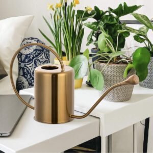Long Spout Stainless Steel Gold Watering Can